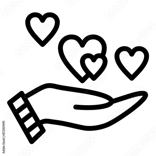 Kindness vector icon illustration of Friendship iconset.