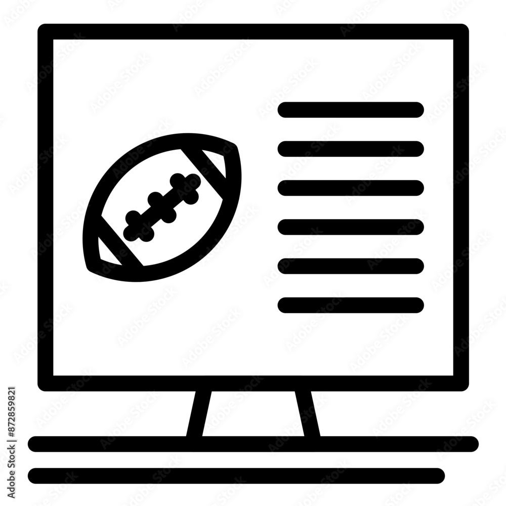 Fototapeta premium Sport News vector icon illustration of Rugby iconset.