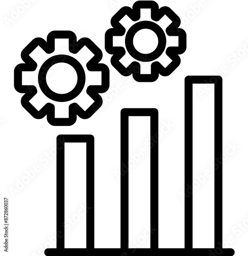 Advancement vector icon illustration of Business Analytics iconset.