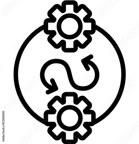 Transformation vector icon illustration of Business Analytics iconset.