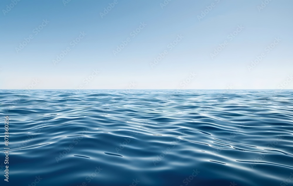 Obraz premium Calm Ocean Surface with Blue Sky