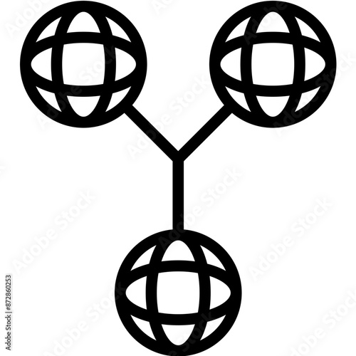 Network Segmentation vector icon illustration of Networking iconset.