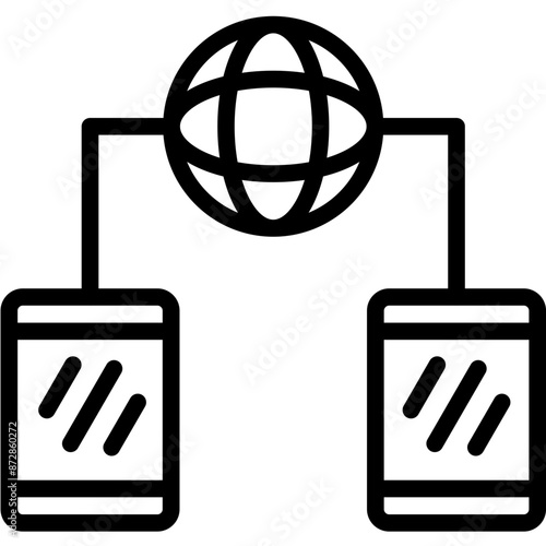 Network Compatibility vector icon illustration of Networking iconset.