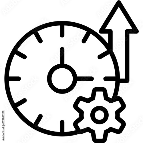 Network Uptime vector icon illustration of Networking iconset.