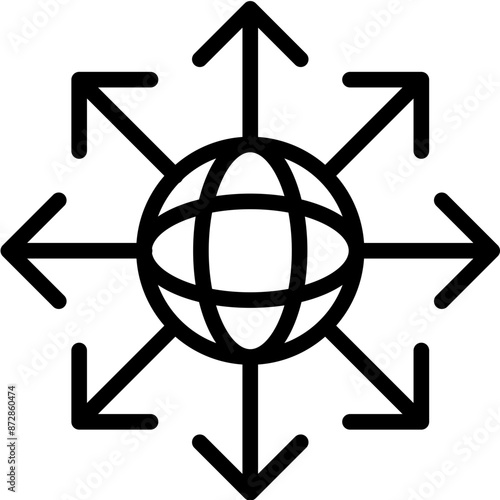 Network Expansion vector icon illustration of Networking iconset.