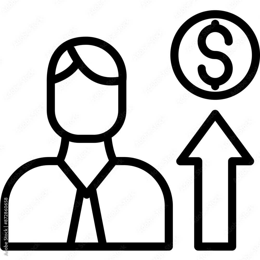 Motivation vector icon illustration of Leadership iconset.