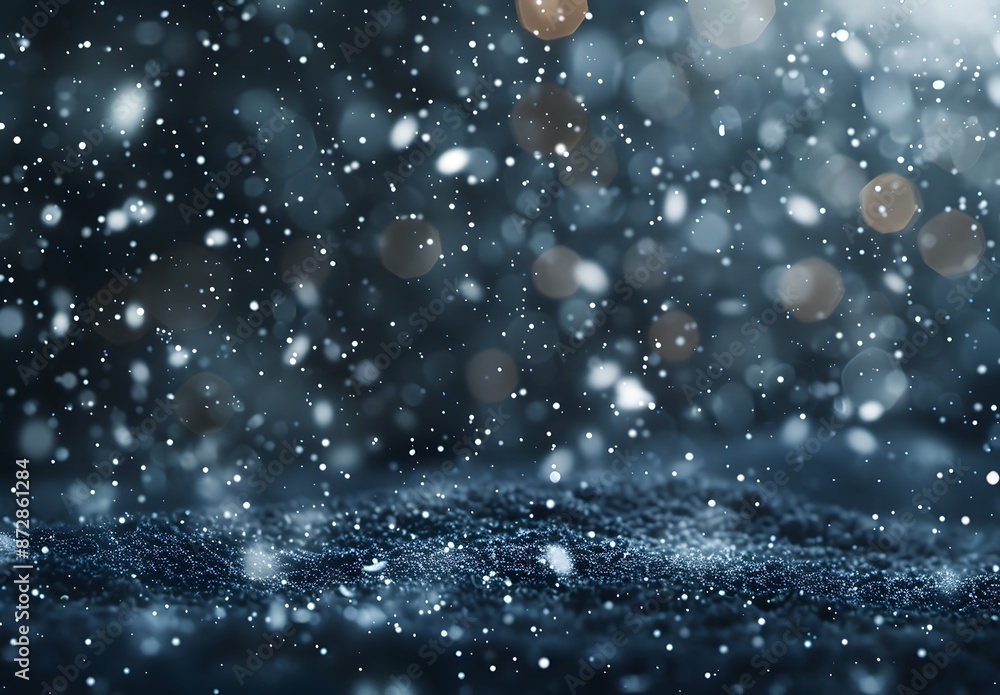 Abstract Snowfall Texture, Blurred Snowflakes Abstract Snowfall Texture, Blurred Snowflakes