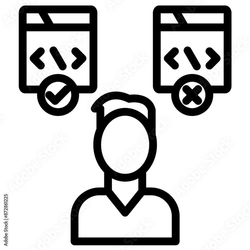User Acceptance Testing vector icon illustration of Quality Assurance iconset.