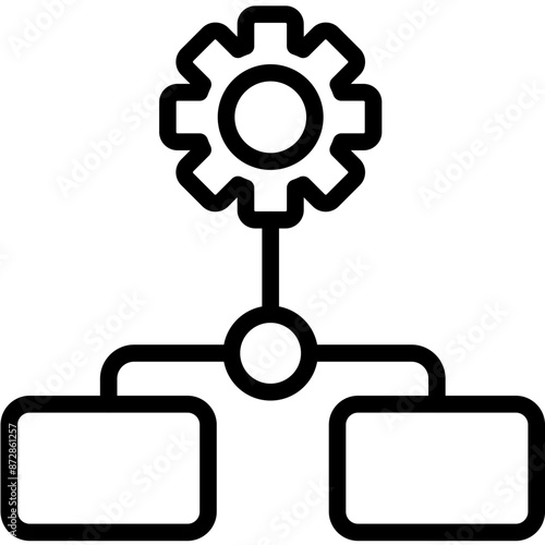 Process Mapping vector icon illustration of Quality Assurance iconset.