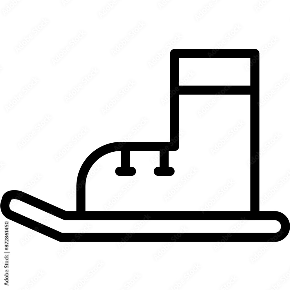 Snowshoes vector icon illustration of Outdoor Fun iconset.