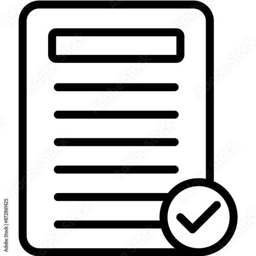Verification vector icon illustration of Quality Assurance iconset.