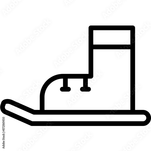 Snowshoes vector icon illustration of Outdoor Fun iconset.