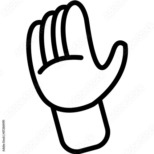 Softball Mitt vector icon illustration of Outdoor Fun iconset.