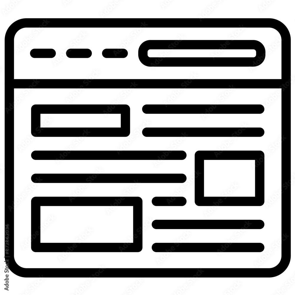 Website Template vector icon illustration of No Code iconset. Website Template vector icon illustration of No Code iconset.