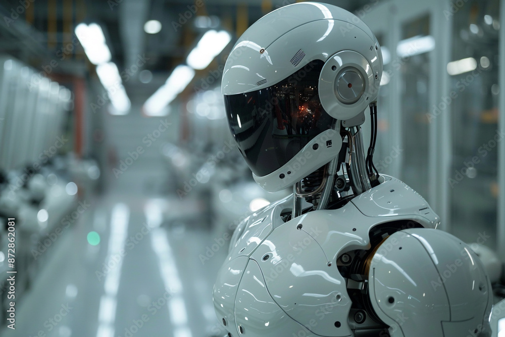 Advanced Humanoid Robot in a High-Tech Manufacturing Facility
Advanced Humanoid Robot in a High-Tech Manufacturing Facility