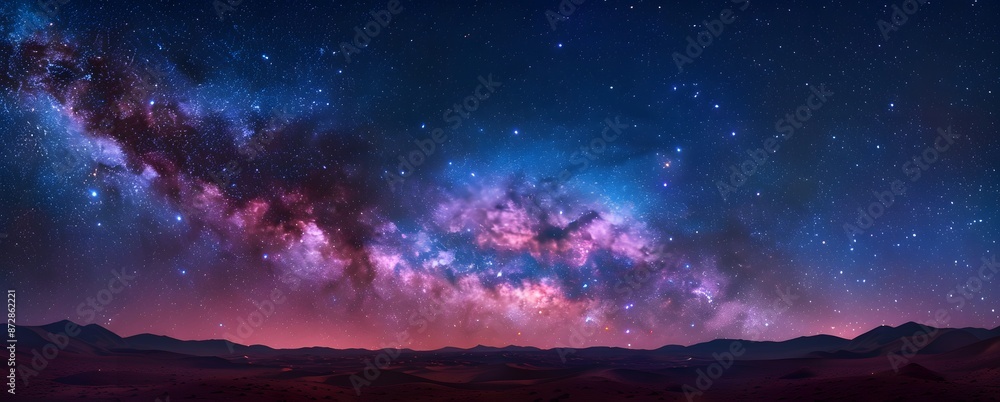 Fototapeta premium Milky Way Galaxy Night Sky With Stars