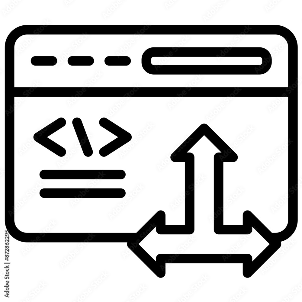 Flexibility vector icon illustration of No Code iconset.