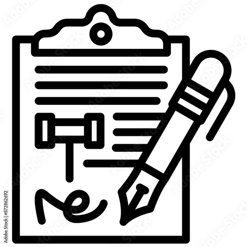 Petition vector icon illustration of Law & Legislation iconset.