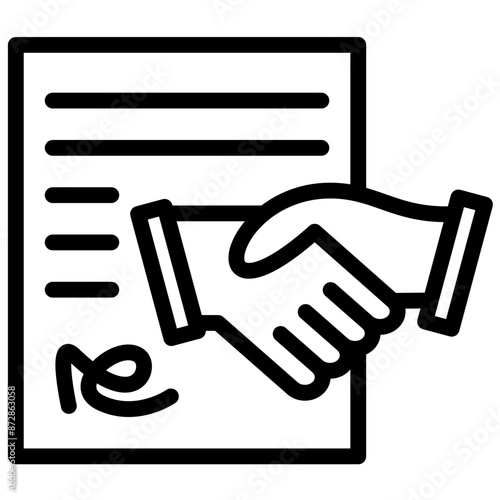 Agreement vector icon illustration of Law & Legislation iconset.