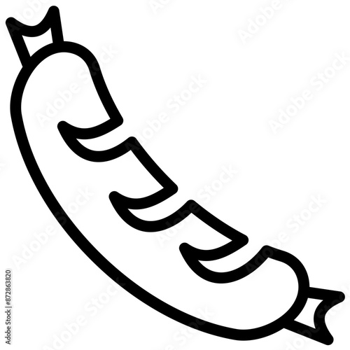 Sausage vector icon illustration of Street Food iconset.