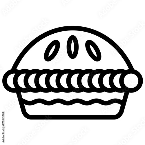 Meat Pie vector icon illustration of Street Food iconset.
