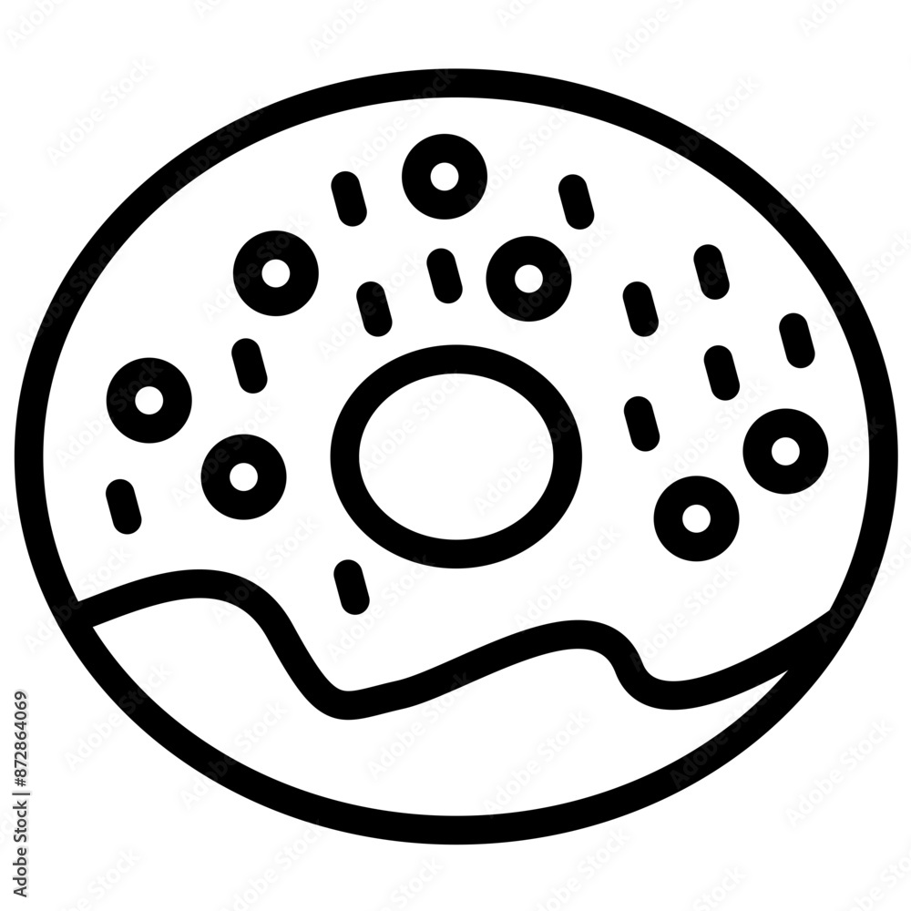 Fototapeta premium Doughnut vector icon illustration of Street Food iconset.