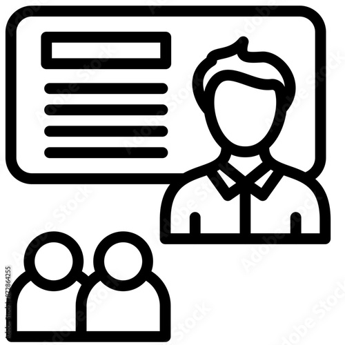 Workshop vector icon illustration of Business Training iconset.