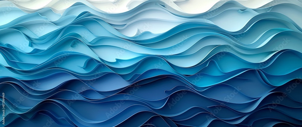 Fototapeta premium An ocean texture Japanese wave pattern with wood cut style. Seamless pattern with ocean texture.