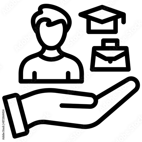 On the job Training vector icon illustration of Business Training iconset.