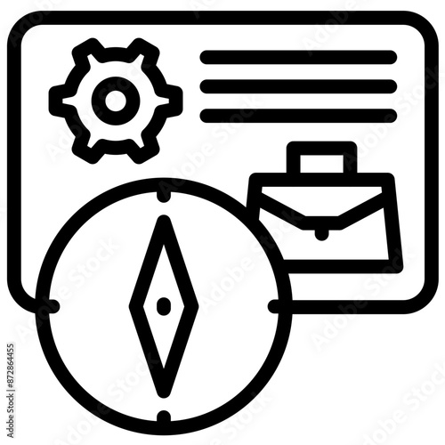 Orientation vector icon illustration of Business Training iconset.