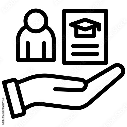 Off the job Training vector icon illustration of Business Training iconset.