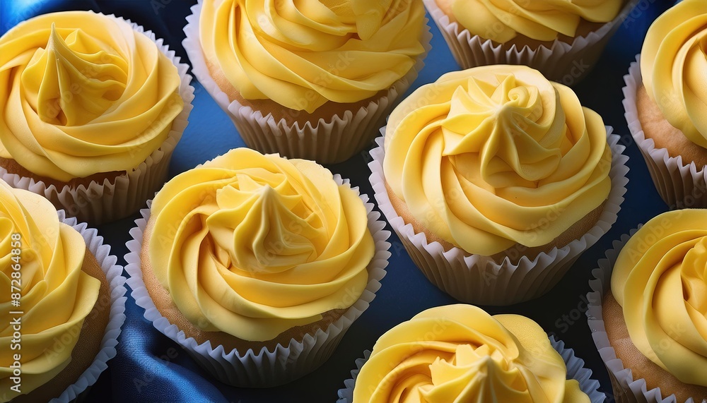 Lemon Frosted Cupcakes with Swirled Frosting Lemon Frosted Cupcakes with Swirled Frosting