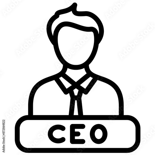 CEO vector icon illustration of Business Training iconset.