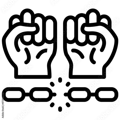 Freedom vector icon illustration of Gig Economy iconset.