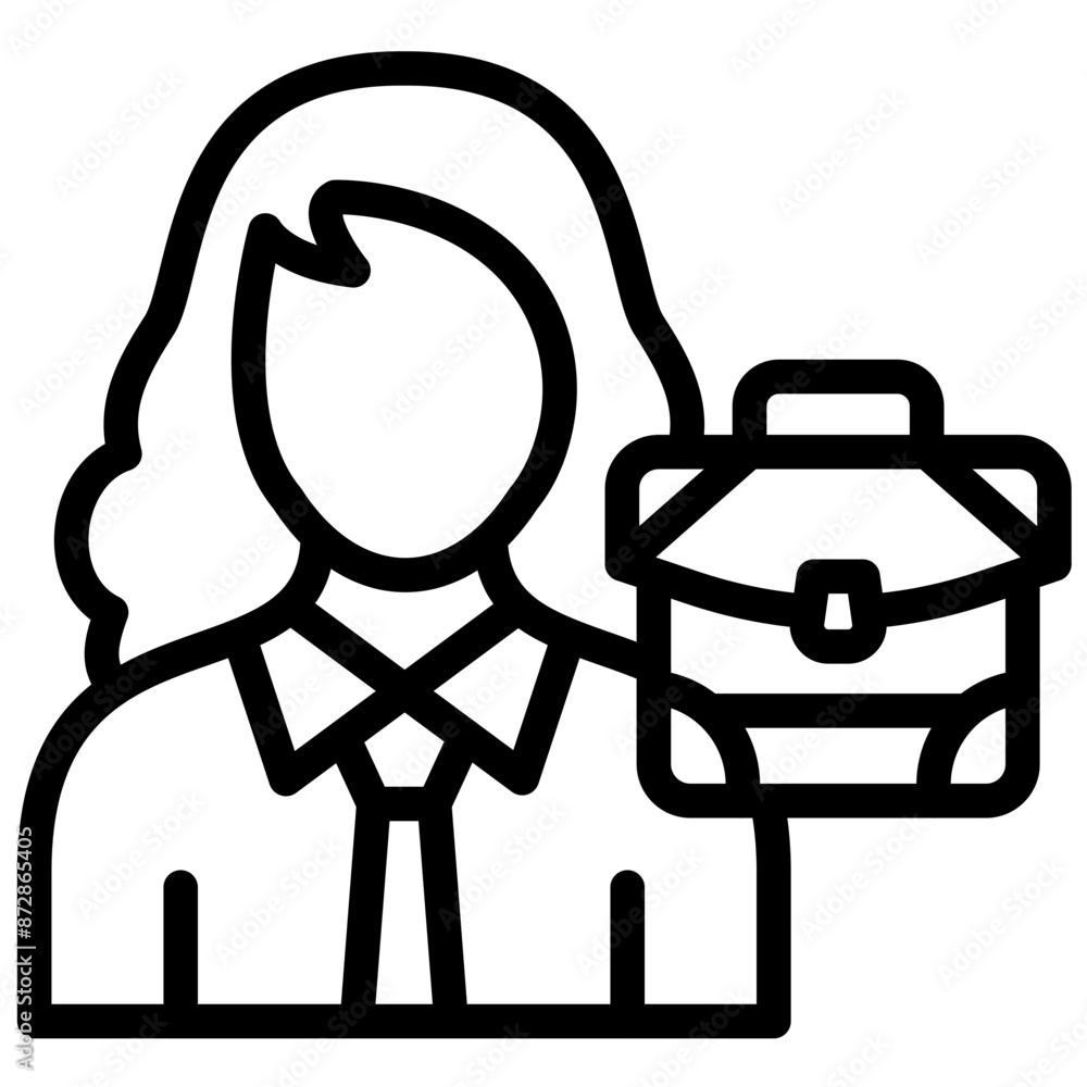 Businesswoman vector icon illustration of Gig Economy iconset. Businesswoman vector icon illustration of Gig Economy iconset.
