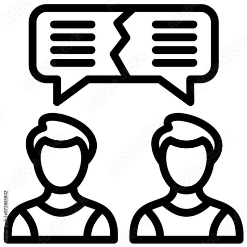 Different Opinions vector icon illustration of Generation Gap iconset.
