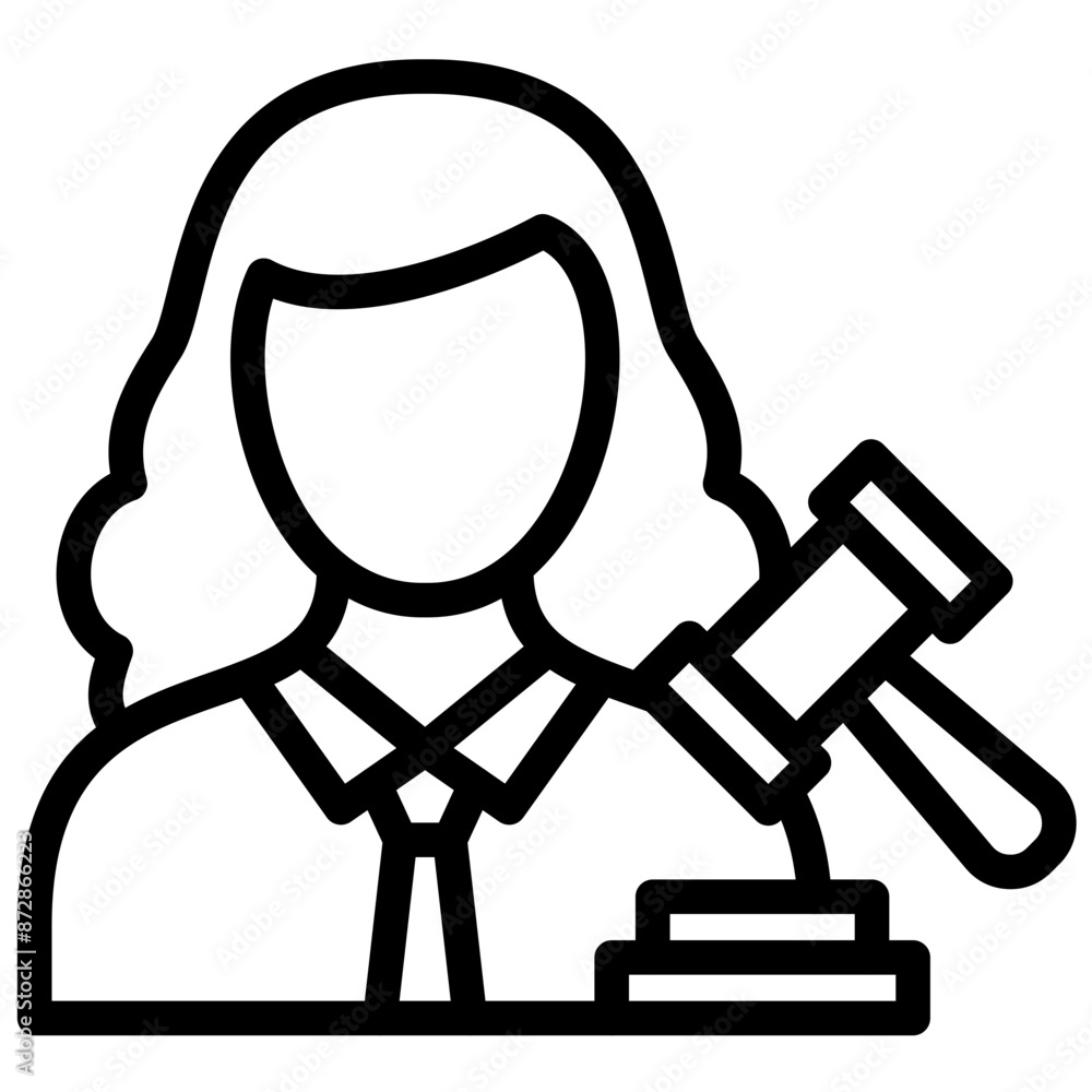 Judge Female vector icon illustration of Award Events iconset. Judge Female vector icon illustration of Award Events iconset.