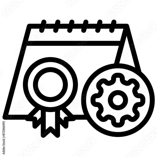 Ceremony Planning vector icon illustration of Award Events iconset.