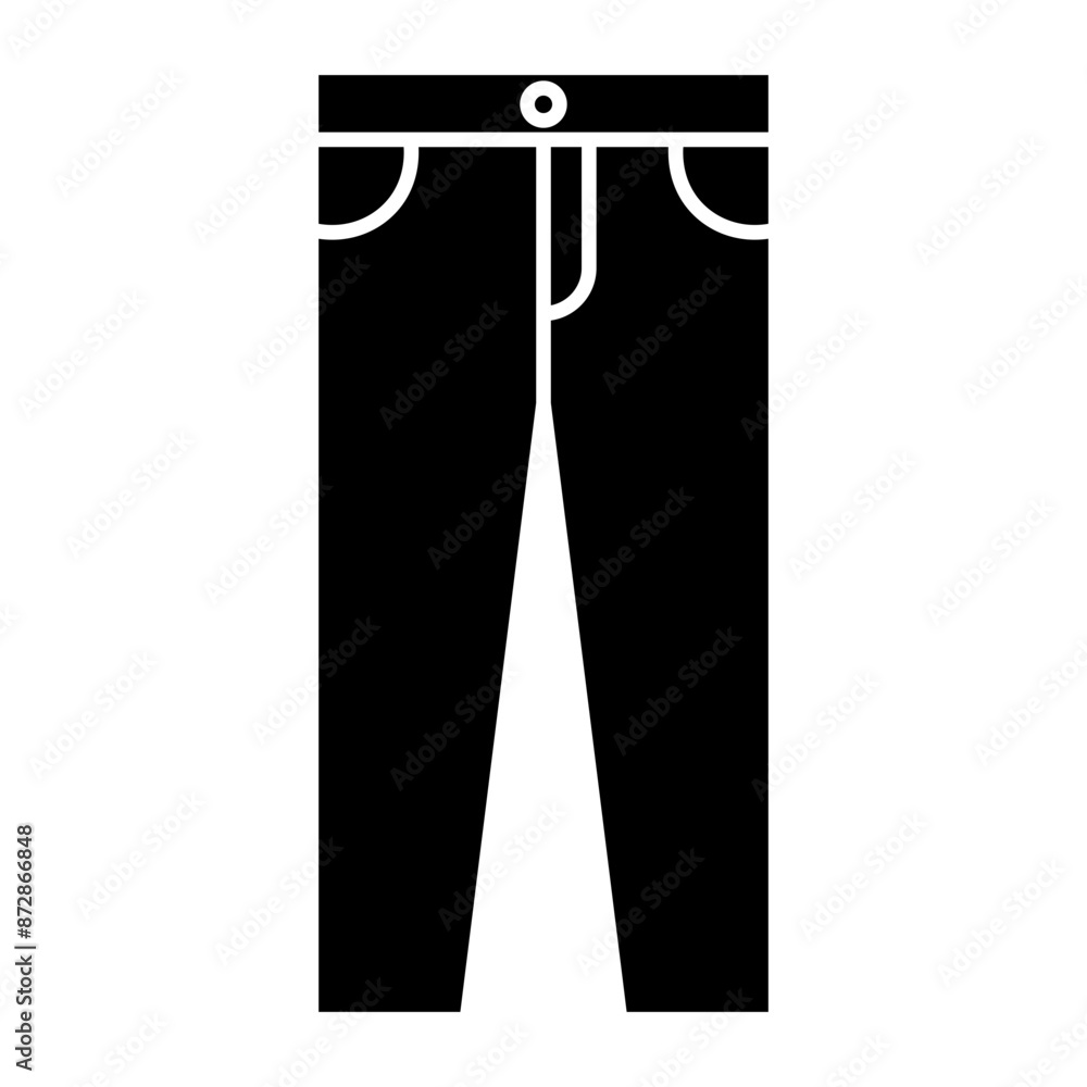 Jeans Black icon. Jeans Black icon.