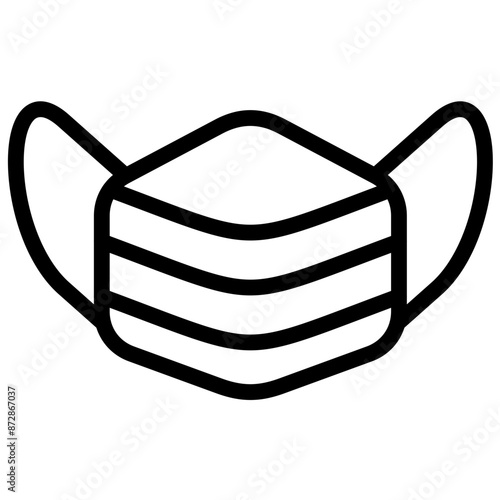 Face Mask vector icon illustration of Fashion Ecommerce iconset.