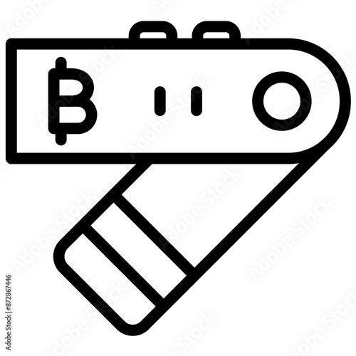 Hardware Wallet vector icon illustration of Cryptocurrency iconset.
