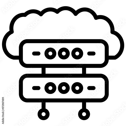 Cloud Storage vector icon illustration of Cryptocurrency iconset.