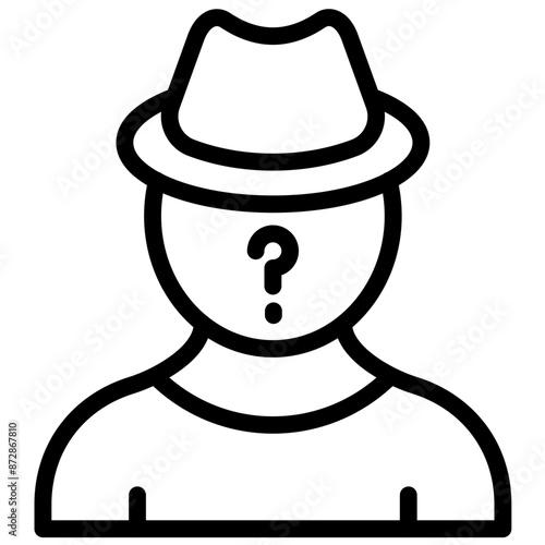 Anonymity vector icon illustration of Cryptocurrency iconset.
