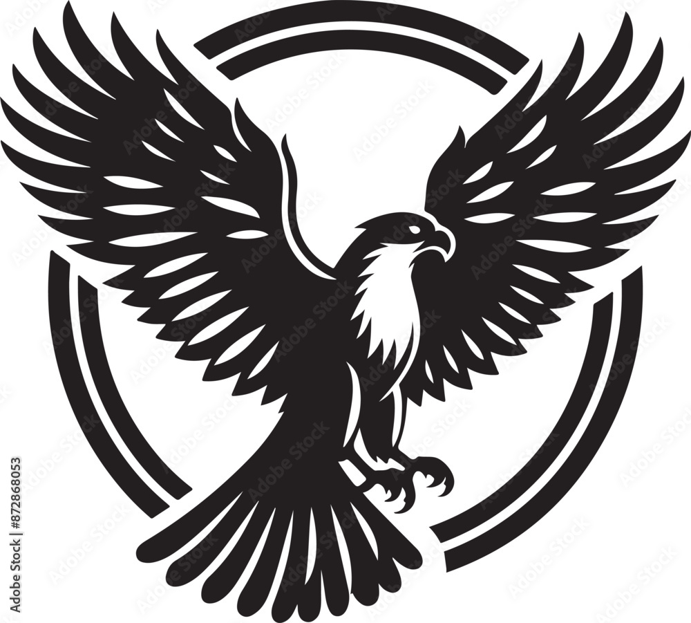 Obraz premium eagle logo silhouette vector art
