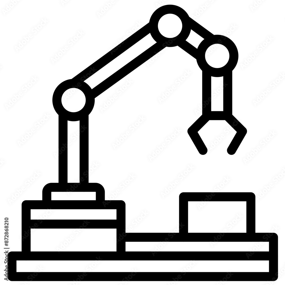 Assembly Machine vector icon illustration of Robotics iconset. Assembly Machine vector icon illustration of Robotics iconset.