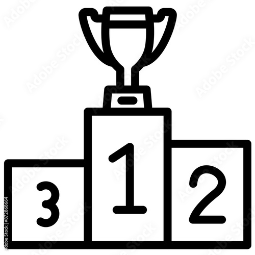 Winners Podium vector icon illustration of Achievements iconset.