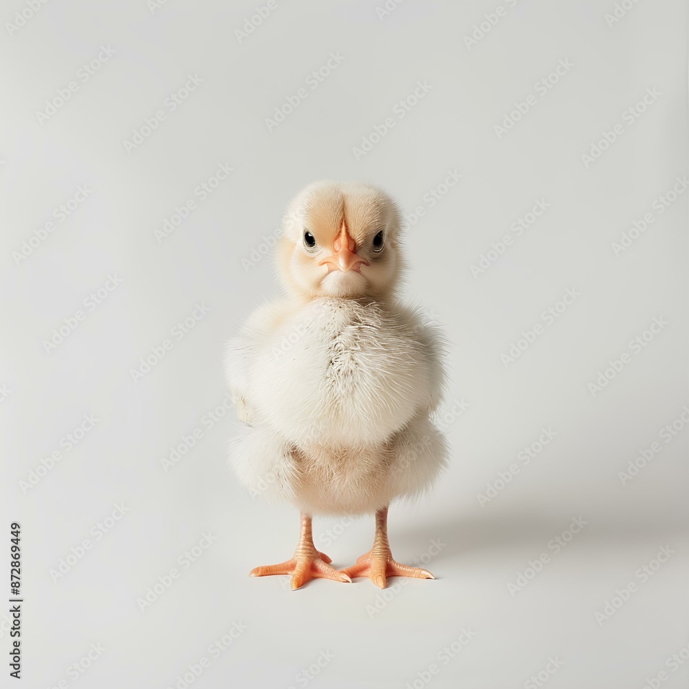 Fluffy baby chick standing on a clean background. Fluffy baby chick standing on a clean background.