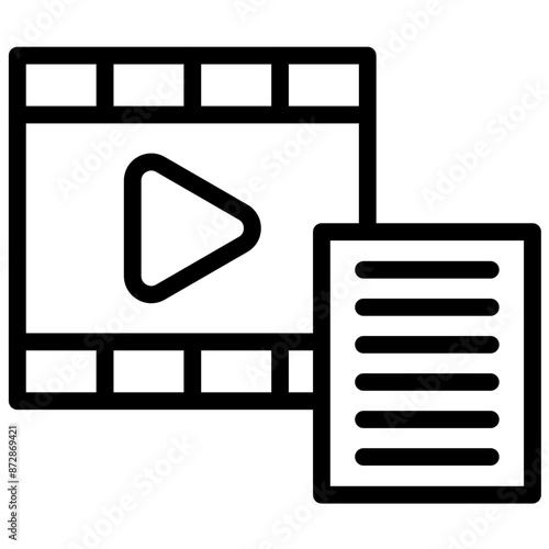 Plot vector icon illustration of Filmmaking iconset.