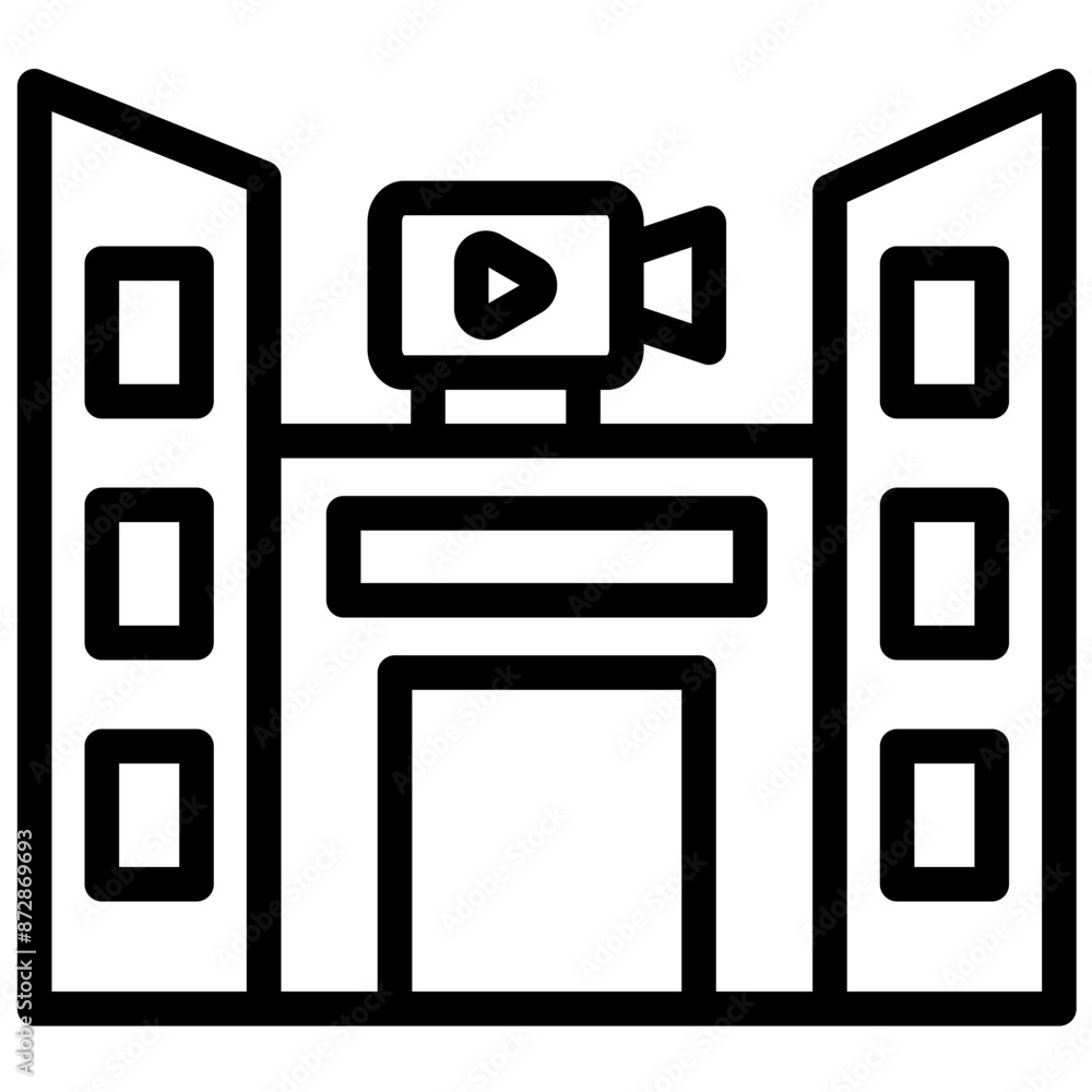 Film Studio vector icon illustration of Filmmaking iconset. Film Studio vector icon illustration of Filmmaking iconset.