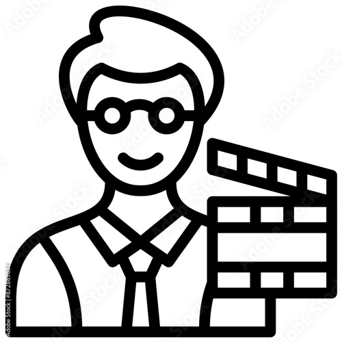 Casting vector icon illustration of Filmmaking iconset.